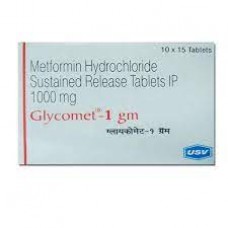 Glycomet 1 gm (10) by Indian Pharmacy