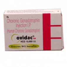 Ovidac 10000 iu HCG Injection  Zydus Cadila Pack of 1 vial of lyophillized powder + 1 vial of solvent