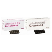 Fertomid Clomiphene citrate Oral tablets 25mg Cipla Pack of 2x10