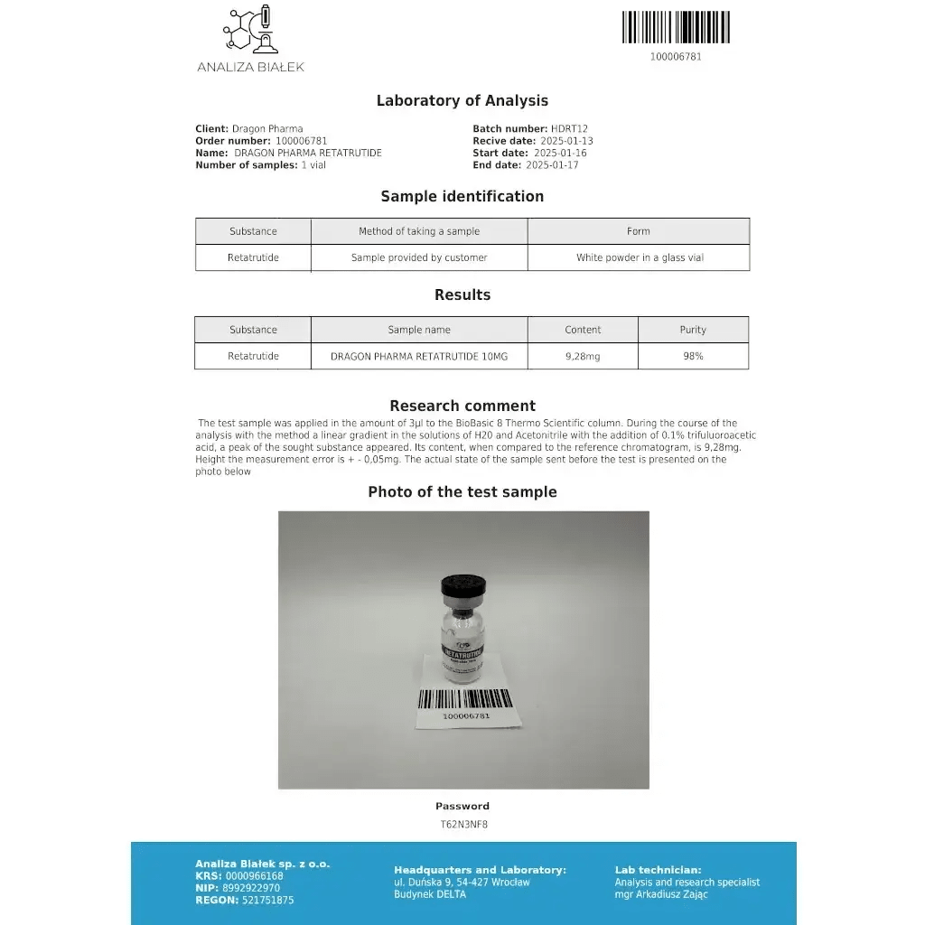 dragon pharma retatrutide Buy Retatrutide 10mg by Dragon Pharma online