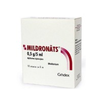 Mildronat 10 vial 0.5G/5ml by Grindex