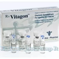 Vitagon Human Chorionic Gonadotropin (hCG) 5000iu/vial 3 Vials + 3 Solvents